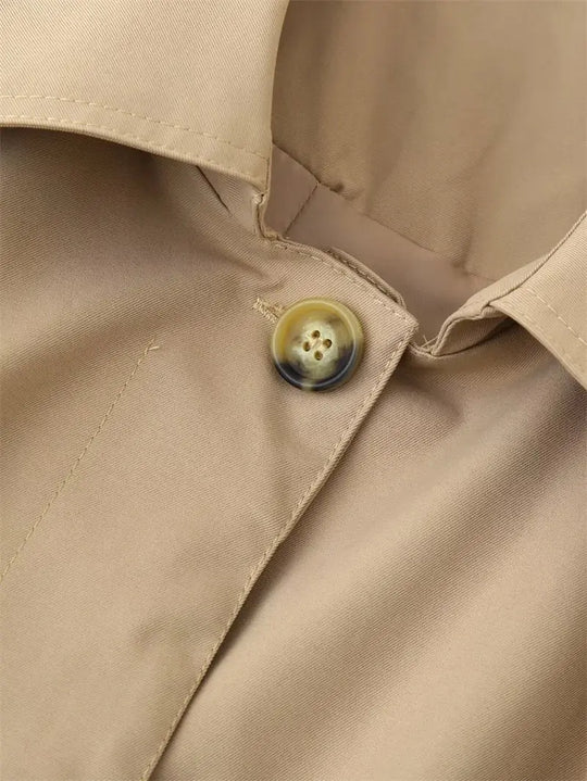 Trench-coat pour femmes, nouveau manteau court avec ceinture, revers, haut décontracté et habillé pour femmes 2025 MedSurgery Store For Digital Health