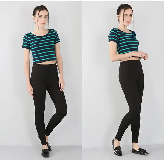 Leggings extensibles en fibre de bambou pour femmes, neuf points, décontractés, grande taille, printemps, été et automne, nouveau de 2024 DSers Fulfillment
