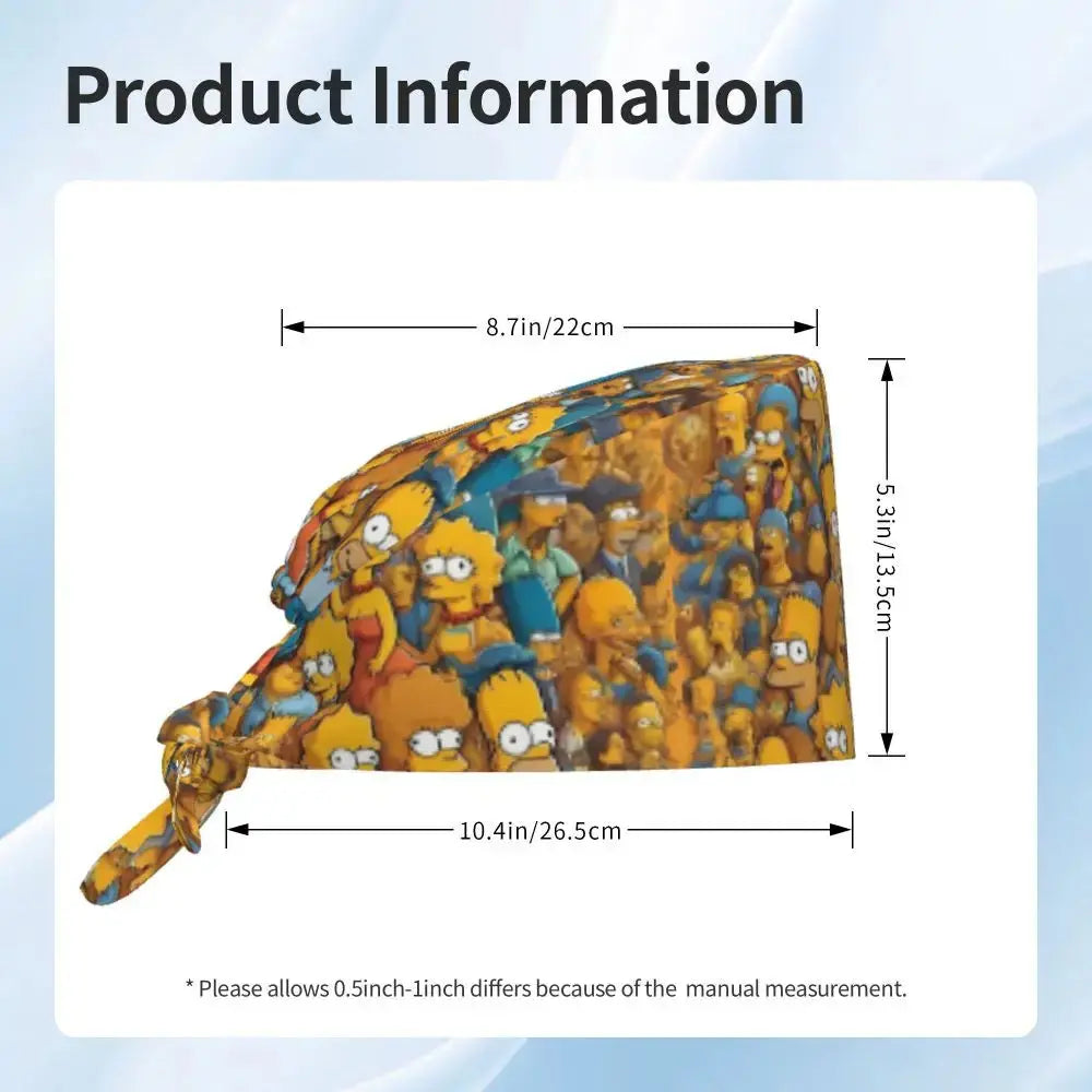 Casquette de travail réglable personnalisée avec explosion de cerveau, casquette chirurgicale des Simpsons, casquette chirurgicale pour infirmier, médecin, chirurgien, pour Chef MedSurgery Store For Digital Health