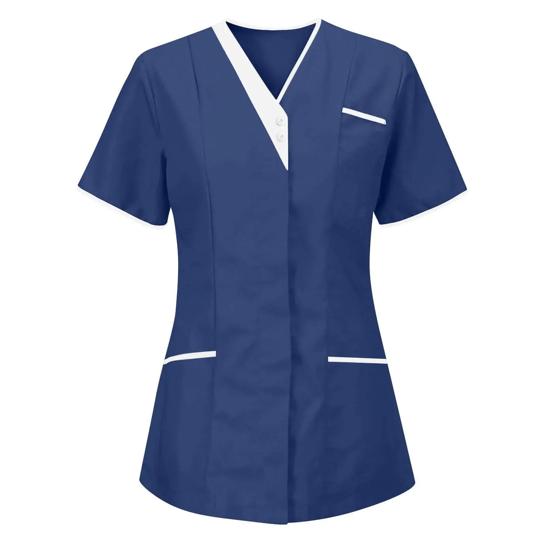 Filipina Medical Elite ISHOWTIENDA - Uniforme clinique ergonomique à manches courtes avec col en V CJdropshipping