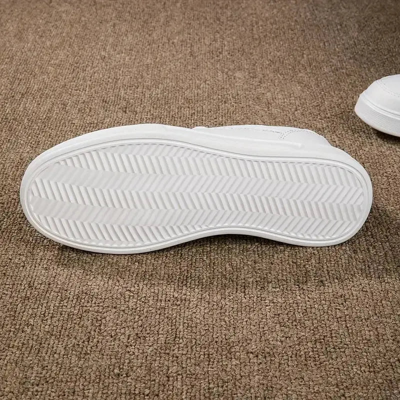 Chaussures blanches pour femmes, chaussures plates décontractées à lacets en ardoise blanche, chaussures de marche en cuir PU, semelle épaisse, mode de luxe pour les activités de plein air MedSurgery Store For Digital Health