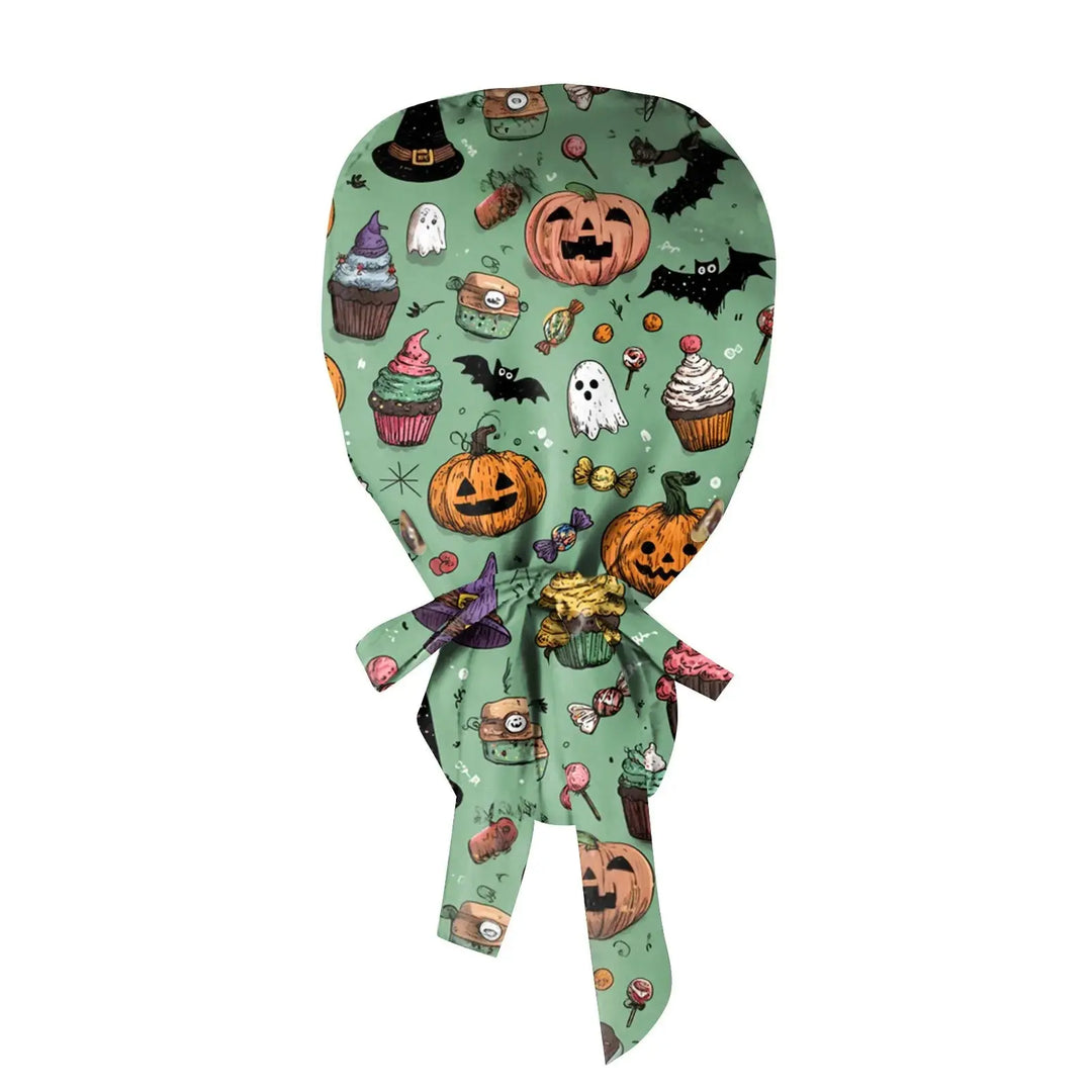 Casquette unisexe de médecin ou d'infirmier avec imprimé Halloween - Casquette de médecin avec imprimé pour le travail médical. Style décontracté en coton, confortable et élégant. CJdropshipping