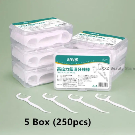 1/2/5/10 Boîte de fil dentaire portable jetable, cure-dents en plastique, bâtonnet de fil dentaire à haute tension, boîte de fil dentaire Soins bucco-dentaires MedSurgery Store For Digital Health