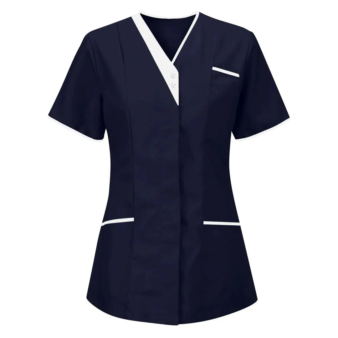 Filipina Medical Elite ISHOWTIENDA - Uniforme clinique ergonomique à manches courtes avec col en V CJdropshipping