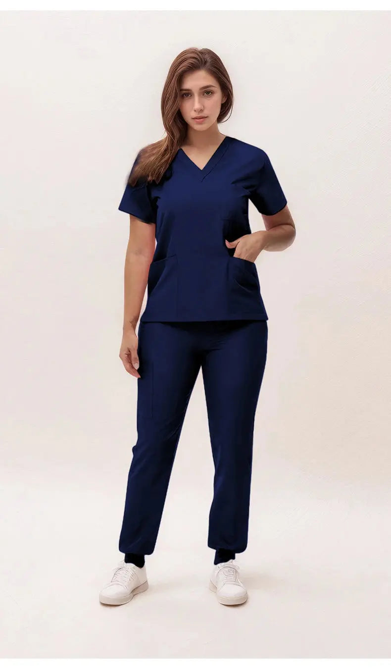 2025 nouvelles blouses de soins infirmiers à col en V, pantalons de jogging, ensembles de blouses de chirurgie, blouses dentaires, blouses d'hôpital, blouses d'hôpital S21 MedSurgery Store For Digital Health