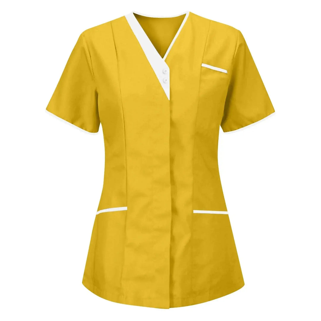 Filipina Medical Elite ISHOWTIENDA - Uniforme clinique ergonomique à manches courtes avec col en V CJdropshipping