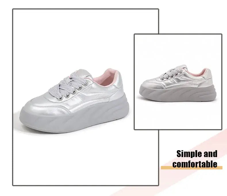 Chaussures blanches pour femmes 2025, nouvelles baskets plates, style coréen, sport décontracté, chaussures à pain polyvalentes MedSurgery Store For Digital Health