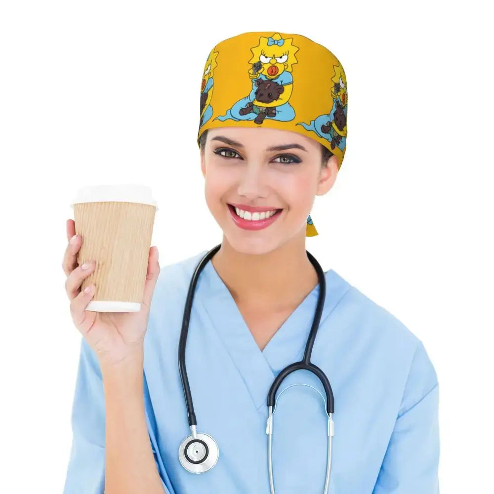 Casquette de travail réglable personnalisée avec explosion de cerveau, casquette chirurgicale des Simpsons, casquette chirurgicale pour infirmier, médecin, chirurgien, pour Chef MedSurgery Store For Digital Health