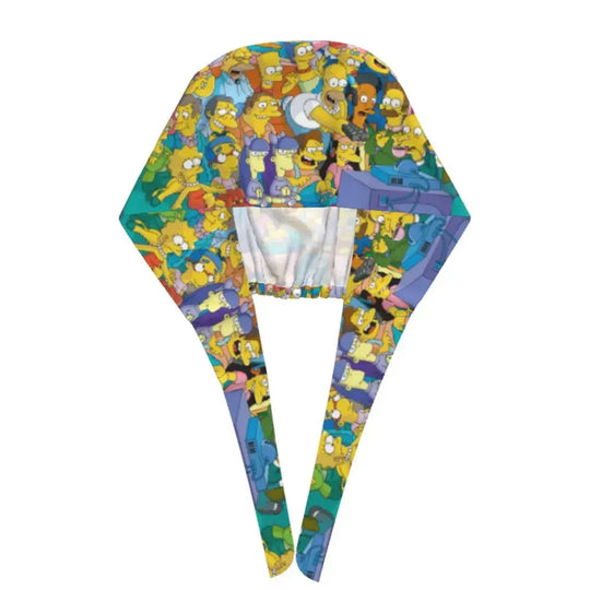 Personnalisé The Simpsons Cartoon Staff Medical Scrubs Hat Men Women Medical Nursing Surgical Scrub Caps MedSurgery Store For Digital Health