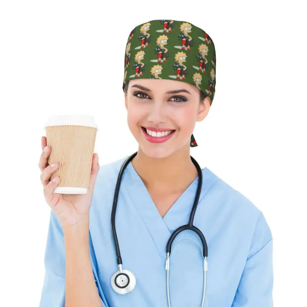 Casquette de travail réglable personnalisée avec explosion de cerveau, casquette chirurgicale des Simpsons, casquette chirurgicale pour infirmier, médecin, chirurgien, pour Chef MedSurgery Store For Digital Health