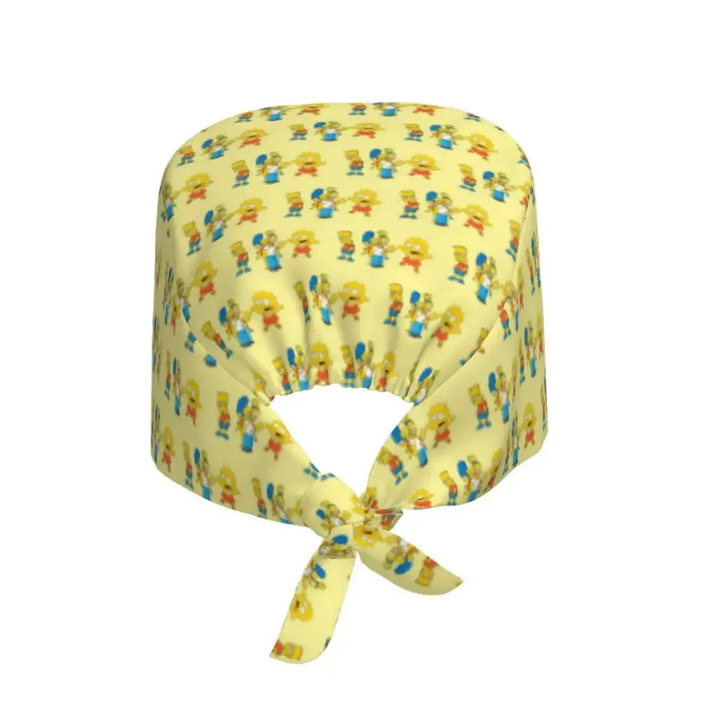 Personnalisé The Simpsons Cartoon Staff Medical Scrubs Hat Men Women Medical Nursing Surgical Scrub Caps MedSurgery Store For Digital Health