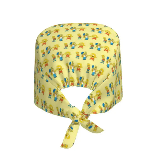 Personnalisé The Simpsons Cartoon Staff Medical Scrubs Hat Men Women Medical Nursing Surgical Scrub Caps MedSurgery Store For Digital Health