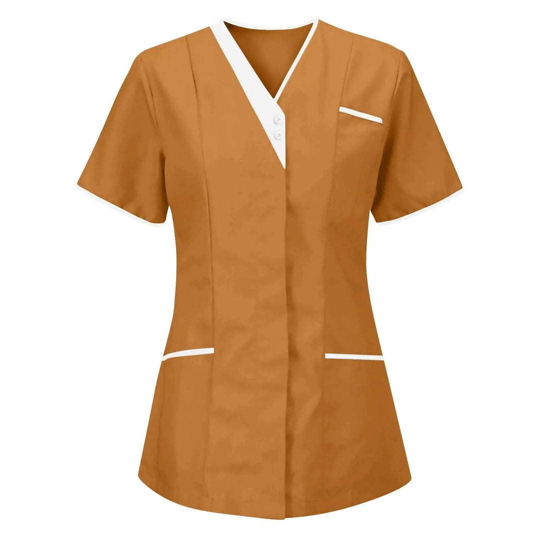 Filipina Medical Elite ISHOWTIENDA - Uniforme clinique ergonomique à manches courtes avec col en V CJdropshipping