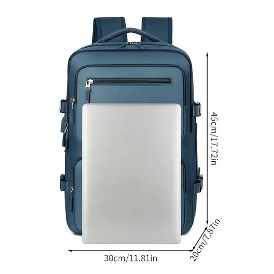 Grand sac à dos de voyage pour femmes et hommes, sac de cabine, sac à dos d'avion imperméable multifonctionnel avec chargement USB, sac à dos antivol MedSurgery Store For Digital Health