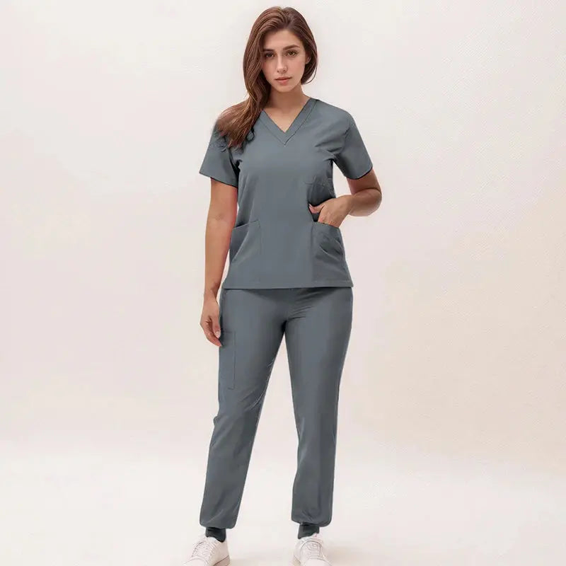 2025 nouvelles blouses de soins infirmiers à col en V, pantalons de jogging, ensembles de blouses de chirurgie, blouses dentaires, blouses d'hôpital, blouses d'hôpital S21 MedSurgery Store For Digital Health