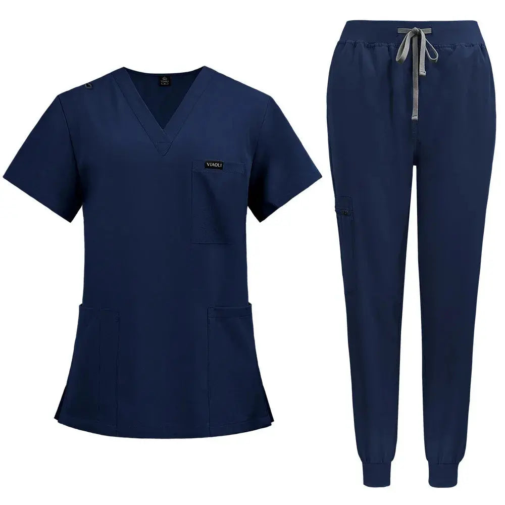 Blouse à manches courtes pour femmes - Blouse d'infirmière Confortable et protectrice pour l'hôpital, isolation et soins de la peau (94% Polyester + 6% Spandex) CJdropshipping