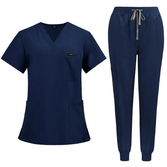 Blouse à manches courtes pour femmes - Blouse d'infirmière Confortable et protectrice pour l'hôpital, isolation et soins de la peau (94% Polyester + 6% Spandex) CJdropshipping