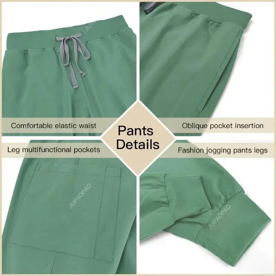 Uniformes médicaux moulants pour femmes, ensembles de blouses, accessoires de soins infirmiers, blouses de chirurgie hospitalière, cliniques dentaires, salons de beauté, vêtements de travail CJdropshipping