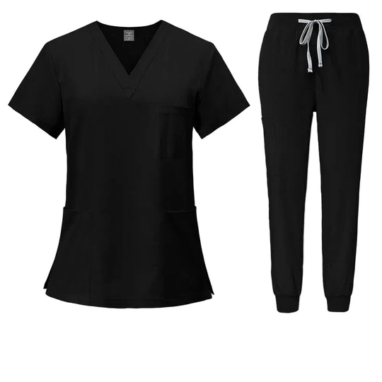 Uniformes médicaux moulants pour femmes, ensembles de blouses, accessoires de soins infirmiers, blouses de chirurgie hospitalière, cliniques dentaires, salons de beauté, vêtements de travail CJdropshipping