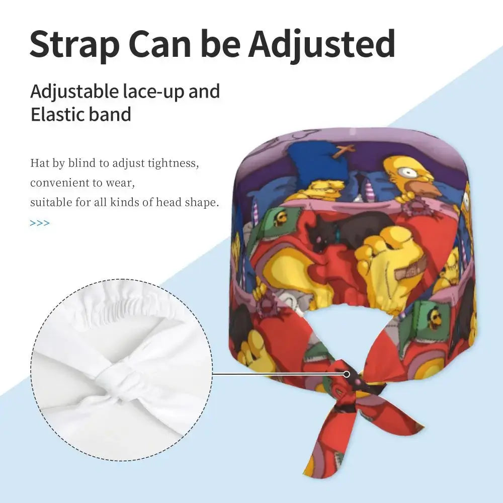 Casquette de travail réglable personnalisée avec explosion de cerveau, casquette chirurgicale des Simpsons, casquette chirurgicale pour infirmier, médecin, chirurgien, pour Chef MedSurgery Store For Digital Health