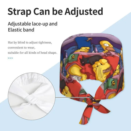 Casquette de travail réglable personnalisée avec explosion de cerveau, casquette chirurgicale des Simpsons, casquette chirurgicale pour infirmier, médecin, chirurgien, pour Chef MedSurgery Store For Digital Health