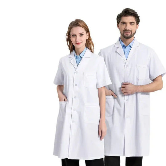 Blouse médicale unisexe en coton et polyester blanc, blouse de scientifique, vêtement de travail de médecin, uniforme, blouse alimentaire, blouse de laboratoire, blouse pour homme MedSurgery Store For Digital Health