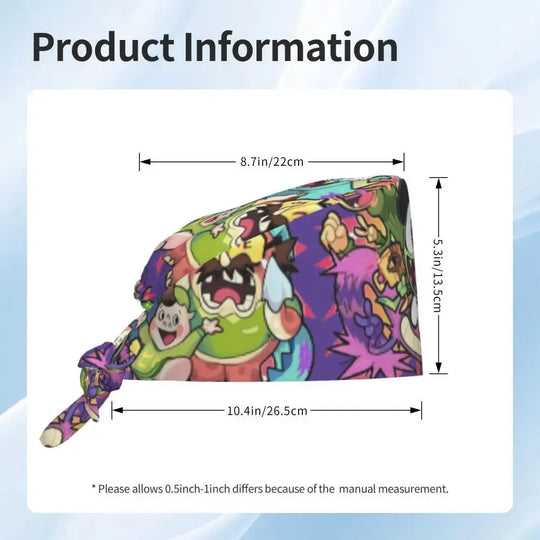 Casquette de travail réglable personnalisée avec dessin animé Monsters University, casquette chirurgicale pour hommes et femmes, casquette chirurgicale pour infirmières, médecins et chirurgiens MedSurgery Store For Digital Health