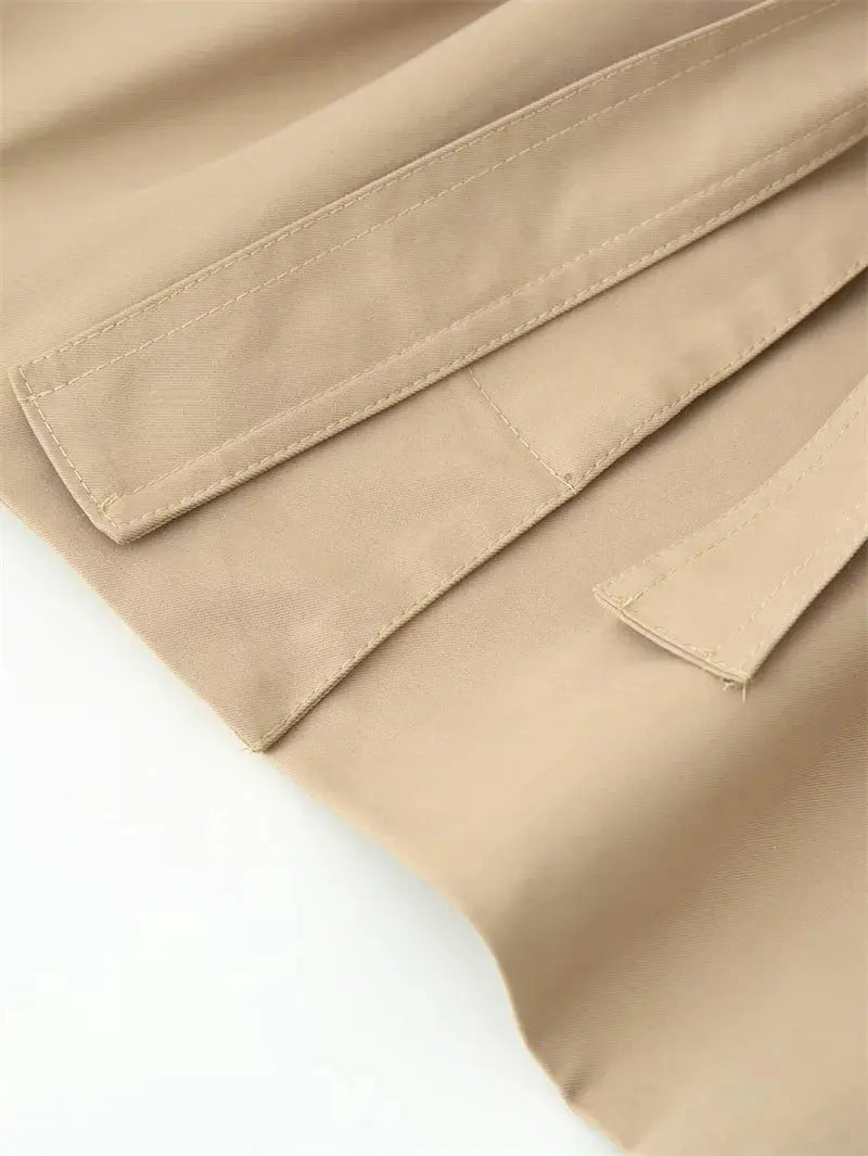 Trench-coat pour femmes, nouveau manteau court avec ceinture, revers, haut décontracté et habillé pour femmes 2025 MedSurgery Store For Digital Health