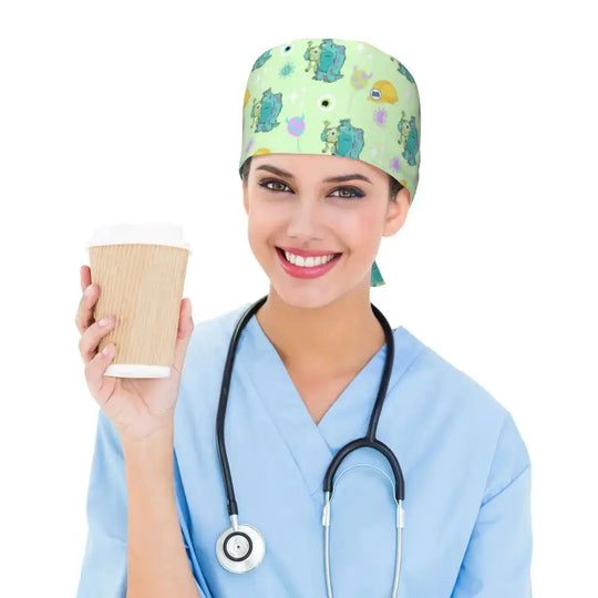 Casquette de travail réglable personnalisée avec dessin animé Monsters University, casquette chirurgicale pour hommes et femmes, casquette chirurgicale pour infirmières, médecins et chirurgiens MedSurgery Store For Digital Health