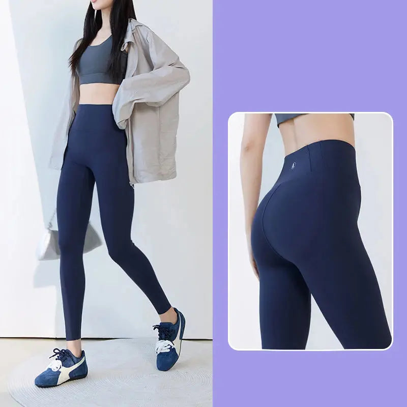 BIVIGAOS 2025 Spring Summer New Red Plum 3D Nude Feeling Nude Sharkskin Leggings Slim Women Sexy Sport Yoga Push Up Fitness Leggings MedSurgery Store For Digital Health