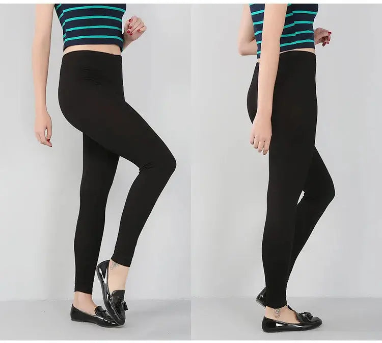 Leggings extensibles en fibre de bambou pour femmes, neuf points, décontractés, grande taille, printemps, été et automne, nouveau de 2024 DSers Fulfillment