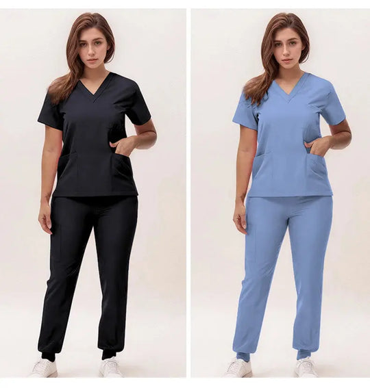 2025 nouvelles blouses de soins infirmiers à col en V, pantalons de jogging, ensembles de blouses de chirurgie, blouses dentaires, blouses d'hôpital, blouses d'hôpital S21 MedSurgery Store For Digital Health