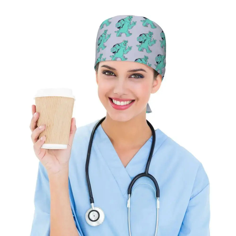 Casquette de travail réglable personnalisée avec dessin animé Monsters University, casquette chirurgicale pour hommes et femmes, casquette chirurgicale pour infirmières, médecins et chirurgiens MedSurgery Store For Digital Health