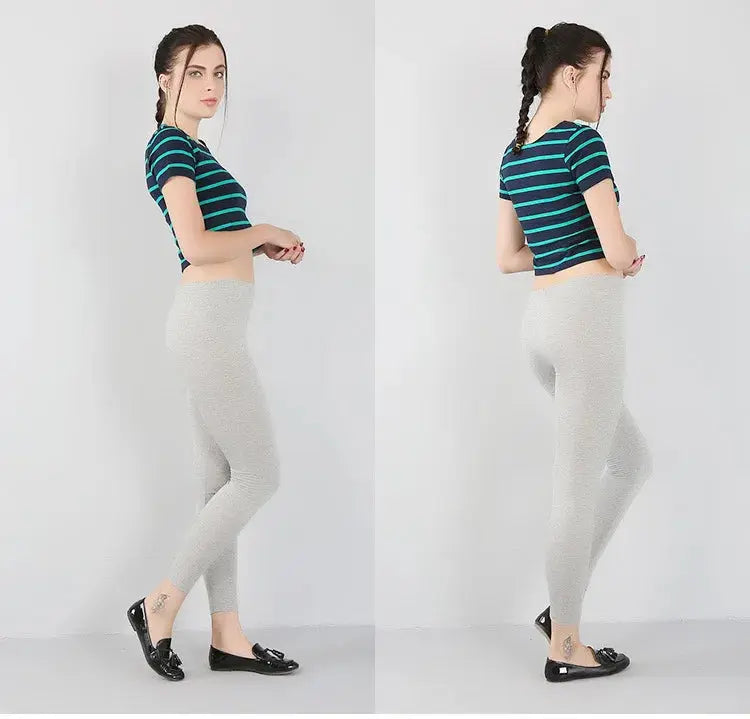 Leggings extensibles en fibre de bambou pour femmes, neuf points, décontractés, grande taille, printemps, été et automne, nouveau de 2024 DSers Fulfillment