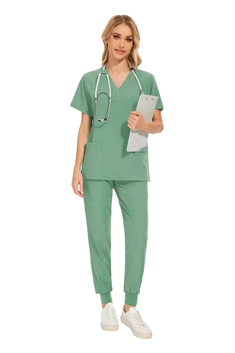 Uniformes médicaux moulants pour femmes, ensembles de blouses, accessoires de soins infirmiers, blouses de chirurgie hospitalière, cliniques dentaires, salons de beauté, vêtements de travail CJdropshipping