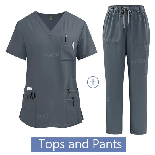 Uniforme médical pour femme, ensemble de blouses d'hôpital, vente en gros, uniformes d'infirmières, vêtements de travail pour les pharmacies et les cliniques de soins de santé CJdropshipping