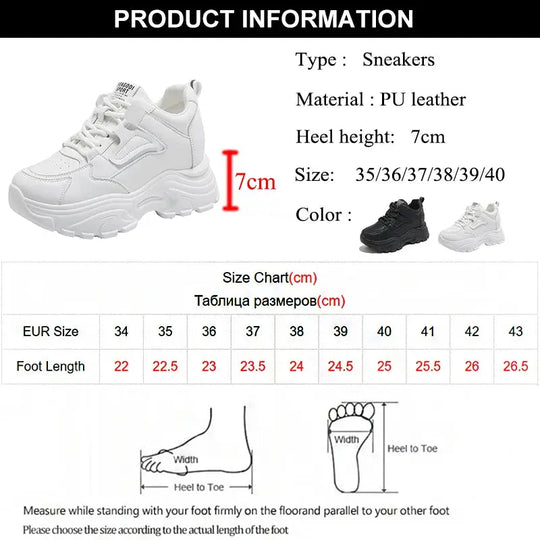 Baskets blanches à plateforme, chaussures vulcanisées à lacets à fond épais, cuir Pu, respirant, printemps 2024 MedSurgery Store For Digital Health