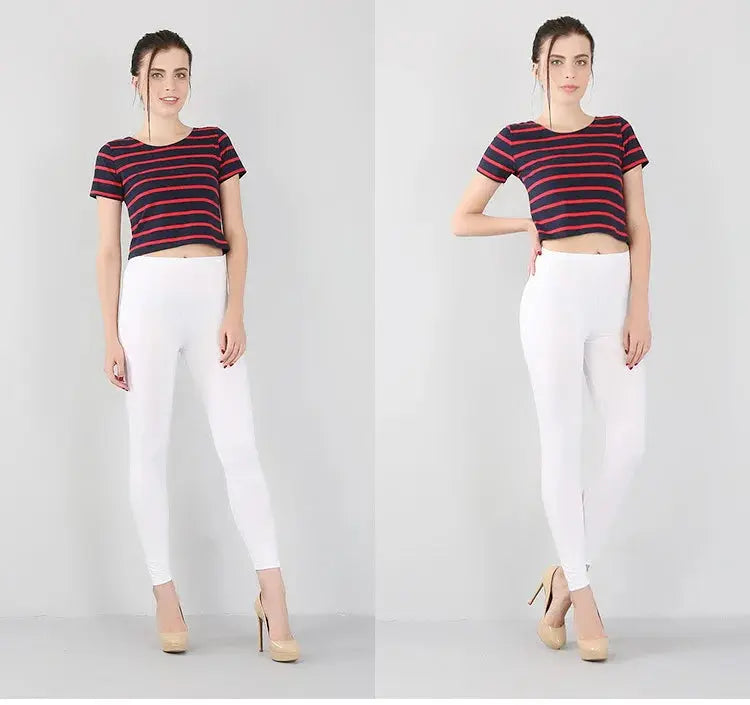 Leggings extensibles en fibre de bambou pour femmes, neuf points, décontractés, grande taille, printemps, été et automne, nouveau de 2024 DSers Fulfillment