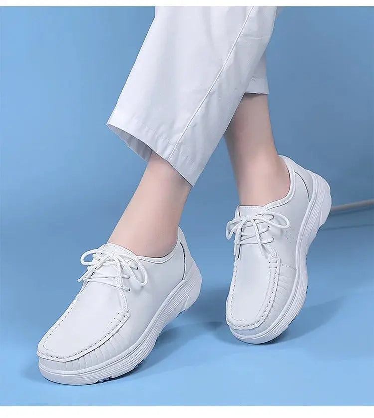 STRONGSHEN, chaussures blanches à plateforme, chaussures d'infirmières, chaussures de travail légères et confortables, chaussures à enfiler à la mode pour les femmes MedSurgery Store For Digital Health