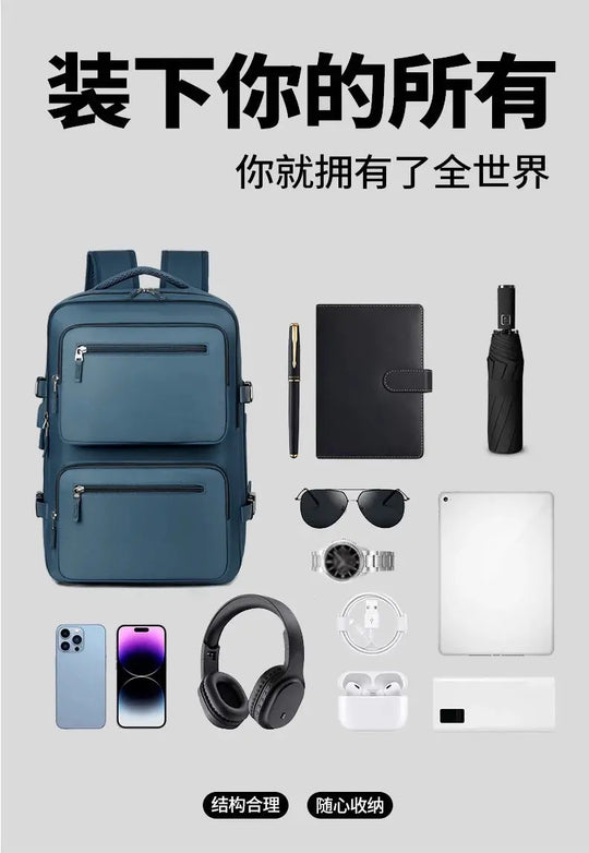 Grand sac à dos de voyage pour femmes et hommes, sac de cabine, sac à dos d'avion imperméable multifonctionnel avec chargement USB, sac à dos antivol MedSurgery Store For Digital Health