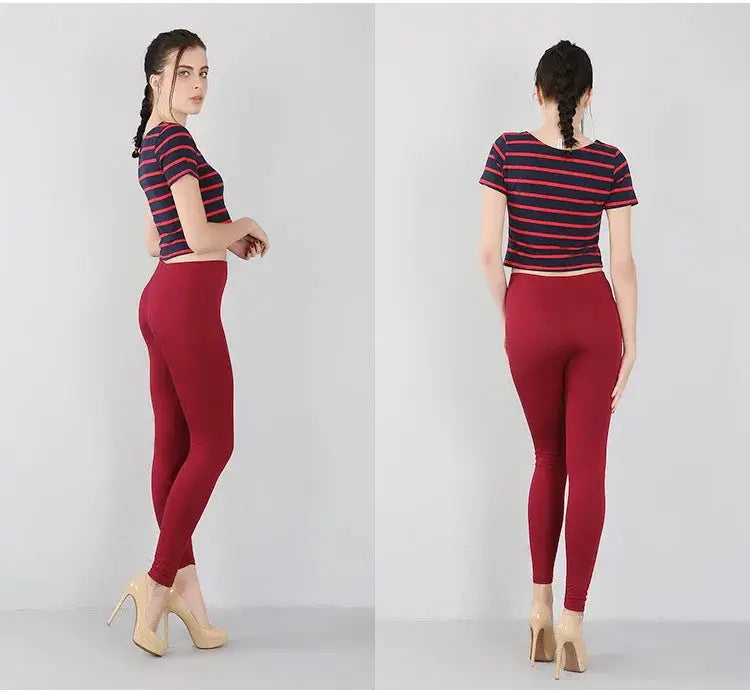 Leggings extensibles en fibre de bambou pour femmes, neuf points, décontractés, grande taille, printemps, été et automne, nouveau de 2024 DSers Fulfillment