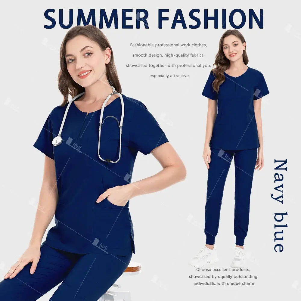 Uniforme médical, ensemble de blouse élastique, blouses chirurgicales d'hôpital, hauts, pantalons, vêtements de travail d'infirmière, vêtements de médecin, accessoires médicaux CJdropshipping