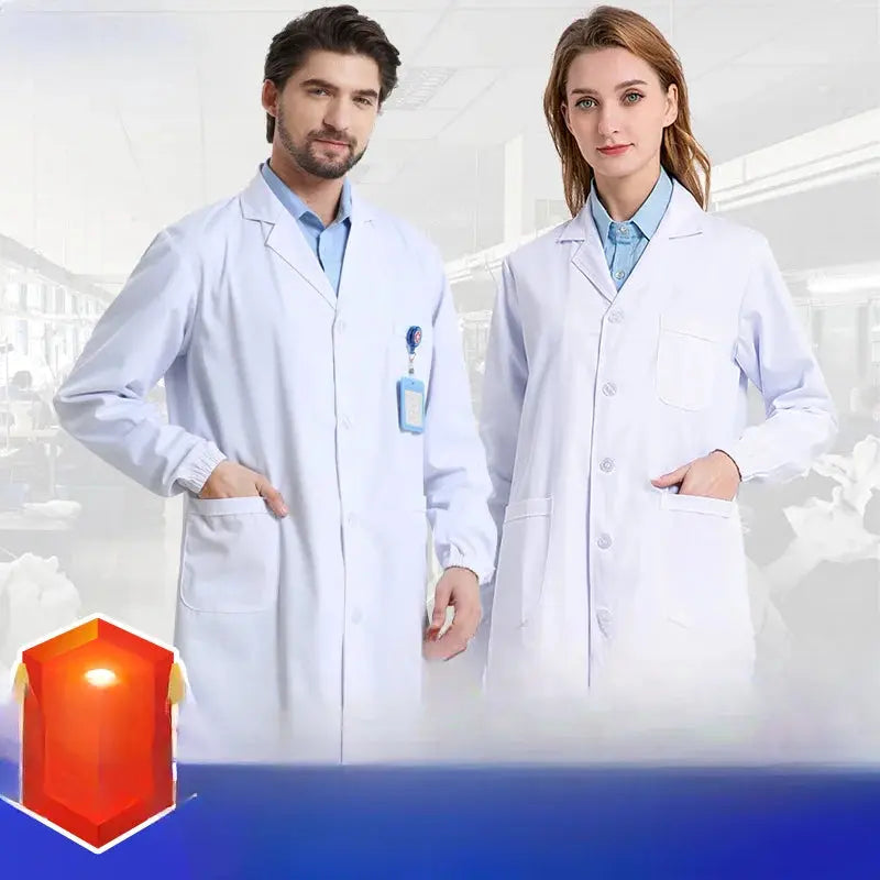 Blouse médicale unisexe en coton et polyester blanc, blouse de scientifique, vêtement de travail de médecin, uniforme, blouse alimentaire, blouse de laboratoire, blouse pour homme MedSurgery Store For Digital Health