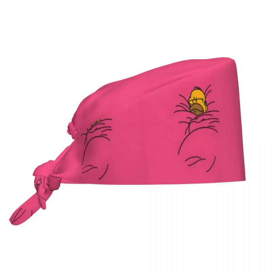 Personnalisé The Simpsons Cartoon Staff Medical Scrubs Hat Men Women Medical Nursing Surgical Scrub Caps MedSurgery Store For Digital Health