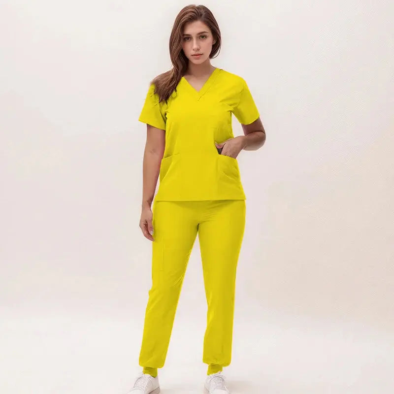 2025 nouvelles blouses de soins infirmiers à col en V, pantalons de jogging, ensembles de blouses de chirurgie, blouses dentaires, blouses d'hôpital, blouses d'hôpital S21 MedSurgery Store For Digital Health