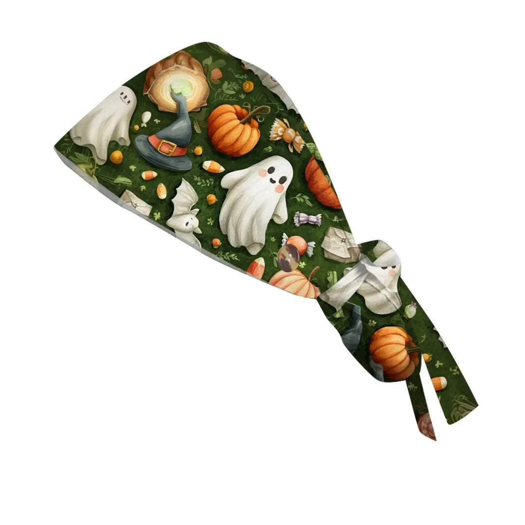 Casquette unisexe de médecin ou d'infirmier avec imprimé Halloween - Casquette de médecin avec imprimé pour le travail médical. Style décontracté en coton, confortable et élégant. CJdropshipping