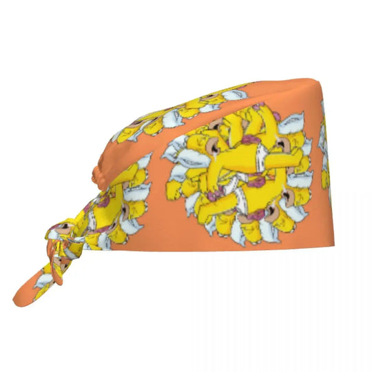 Personnalisé The Simpsons Cartoon Staff Medical Scrubs Hat Men Women Medical Nursing Surgical Scrub Caps MedSurgery Store For Digital Health