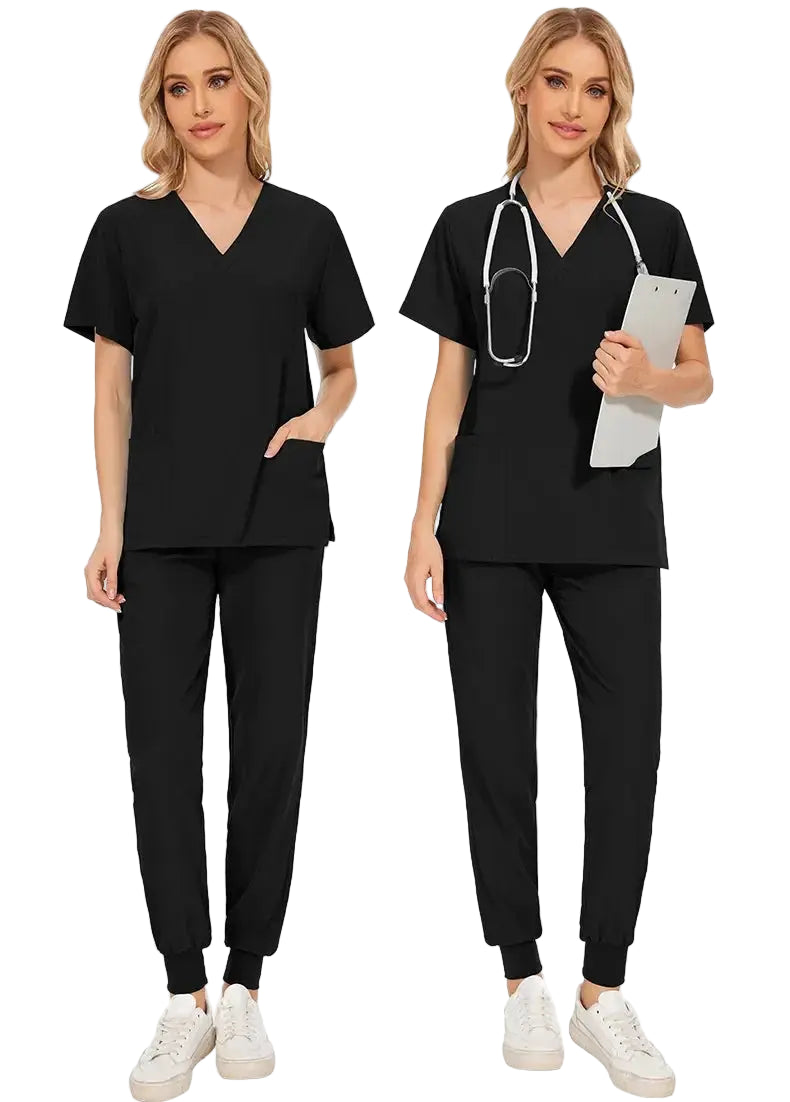 Uniformes médicaux moulants pour femmes, ensembles de blouses, accessoires de soins infirmiers, blouses de chirurgie hospitalière, cliniques dentaires, salons de beauté, vêtements de travail CJdropshipping