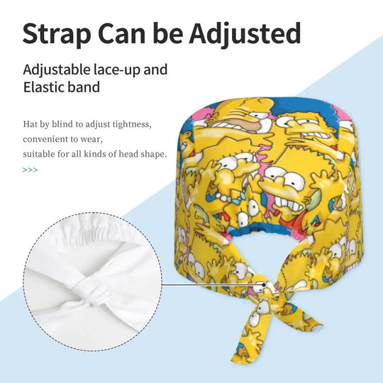 Casquette de travail réglable personnalisée avec explosion de cerveau, casquette chirurgicale des Simpsons, casquette chirurgicale pour infirmier, médecin, chirurgien, pour Chef MedSurgery Store For Digital Health