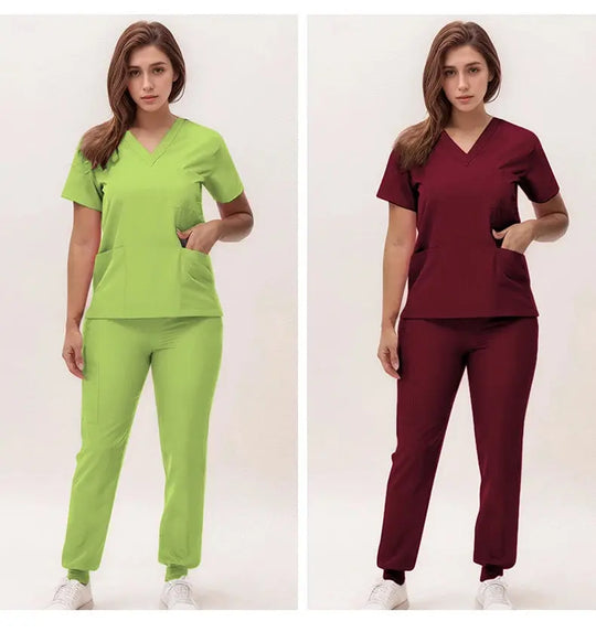 2025 nouvelles blouses de soins infirmiers à col en V, pantalons de jogging, ensembles de blouses de chirurgie, blouses dentaires, blouses d'hôpital, blouses d'hôpital S21 MedSurgery Store For Digital Health